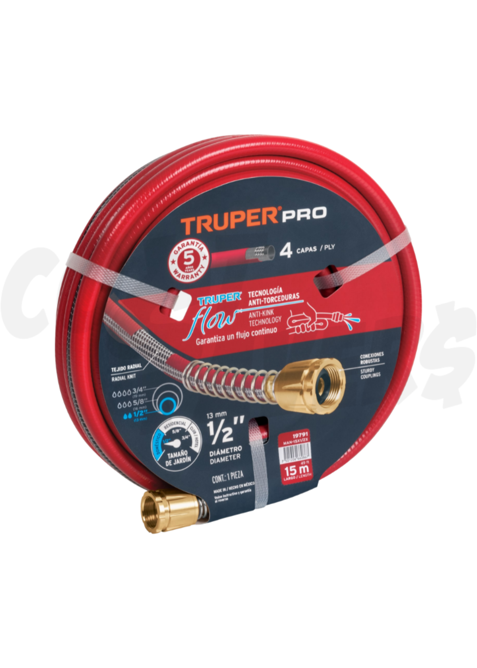 Truper Truper 1/2' x 49' Super Reinforced Hose (19791)