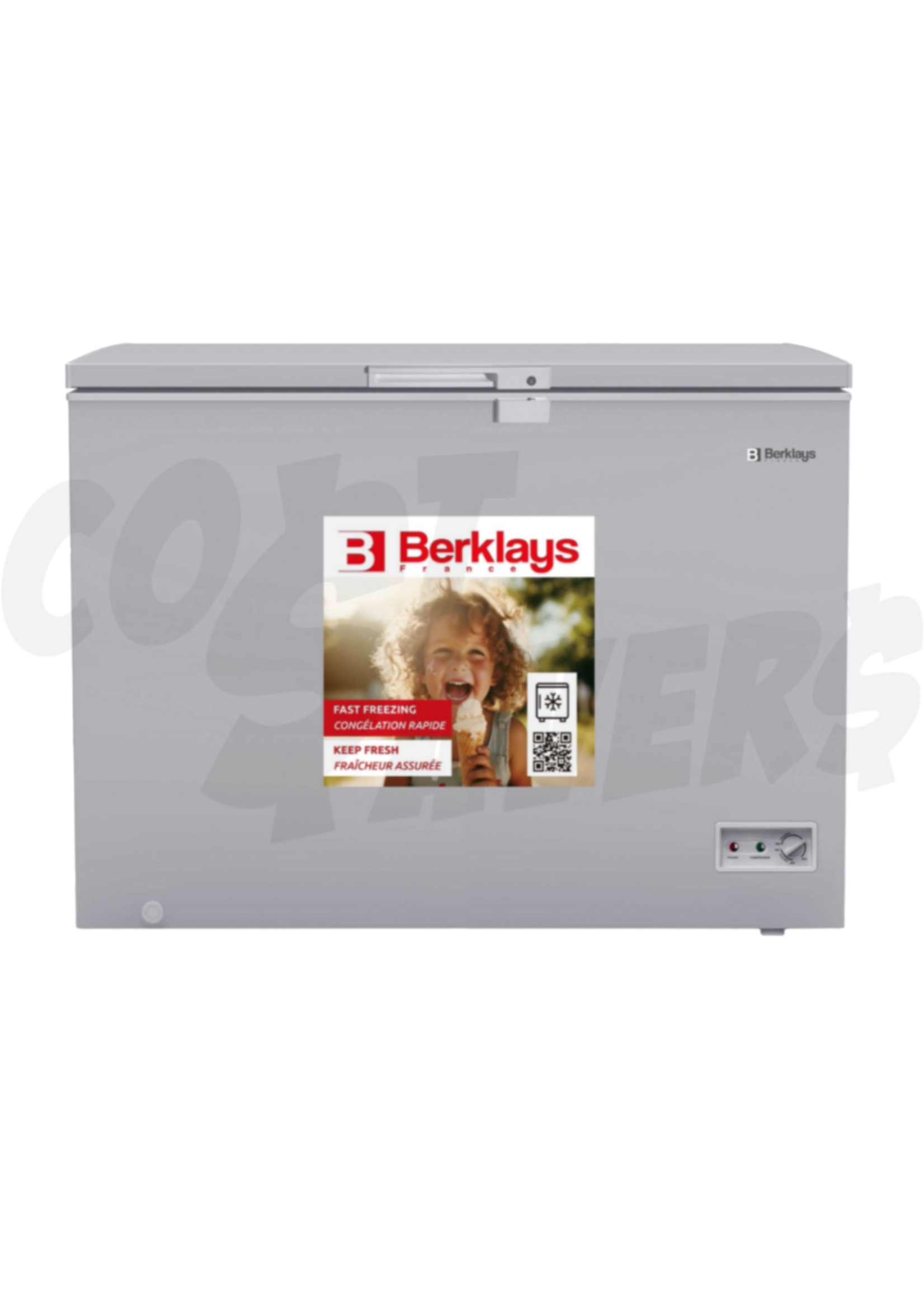 Berklay Berklay's 10 Cu. Ft. Chest Freezer (Silver)