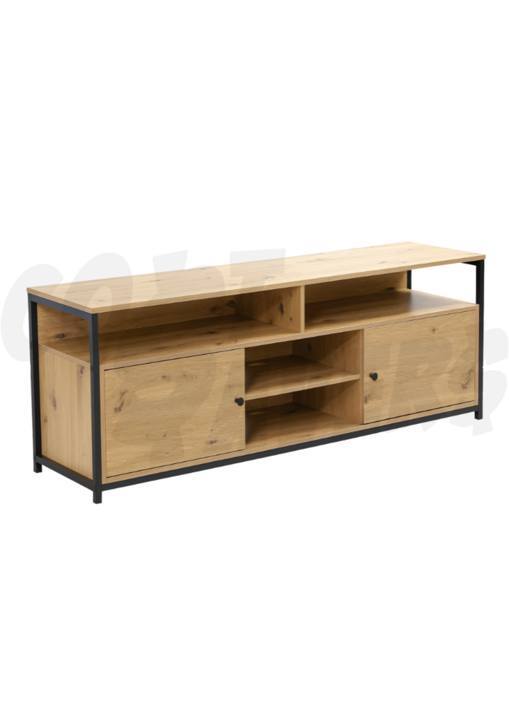 2 Door Tv Unit Light Oak