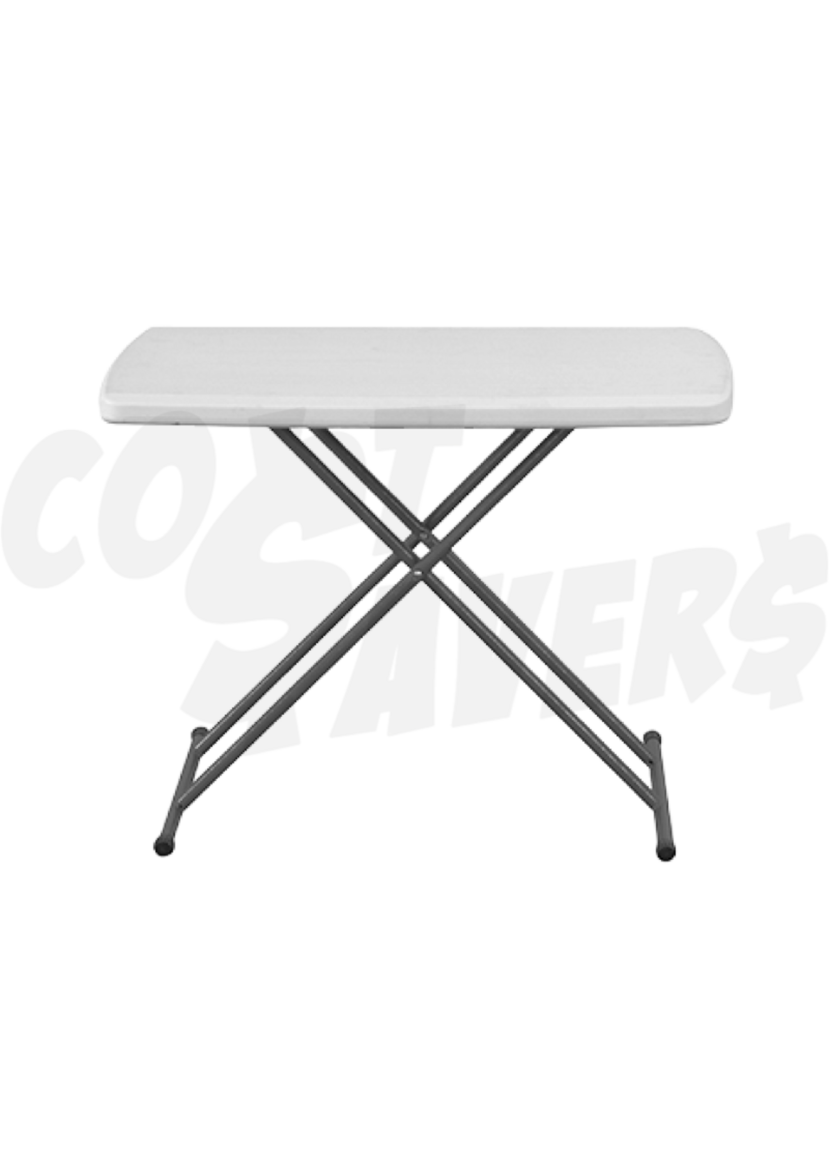 Rhino Top Heavy Duty Adjustable 30" x 20" Straight Table (Off White)