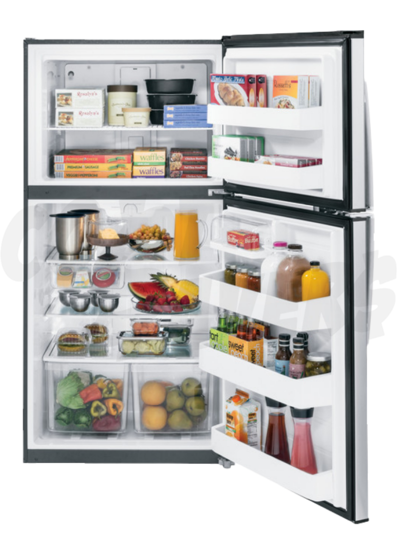 G.E G.E.21.1 Cu. Ft. T/B Refrigerator (S/Steel)