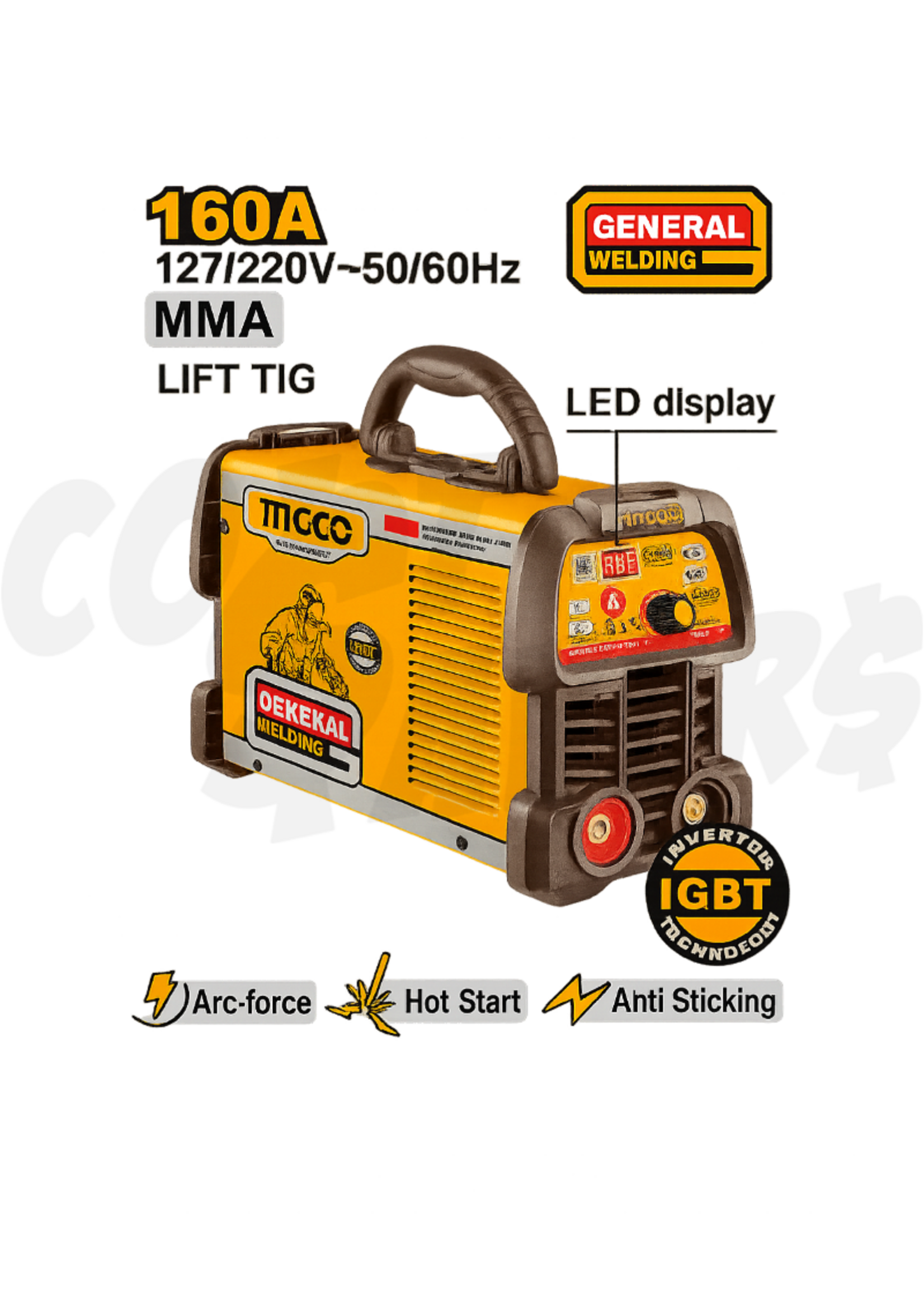 Ingco Ingco 110/220V 160A Inverter MMA/TIG Welding Machine
