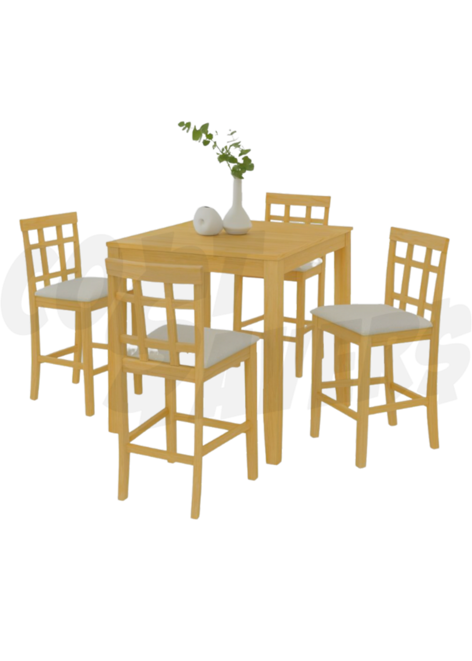 5pc Ambient Square Pub Set