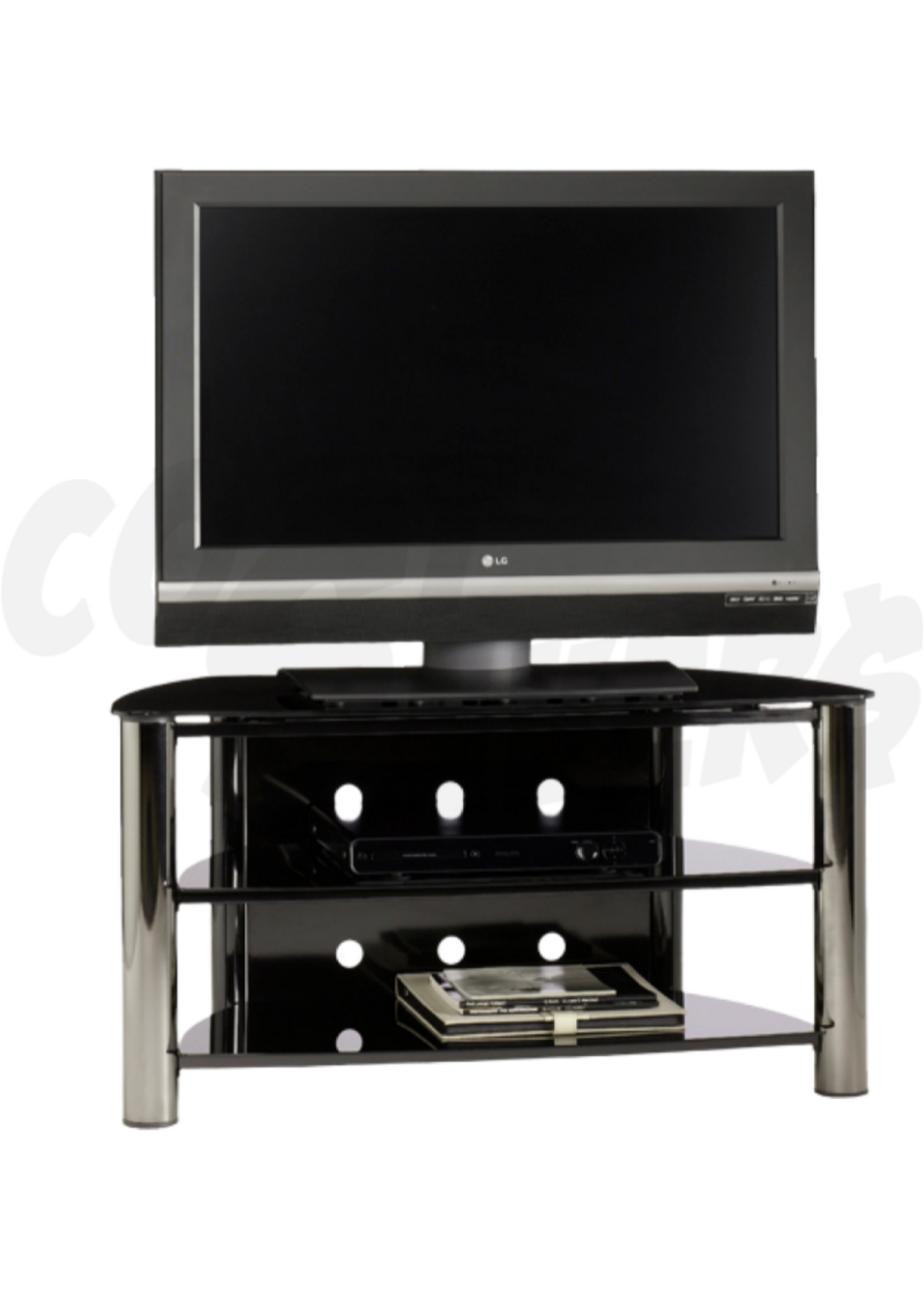 Sauder Sauder Chroma Panel TV Stand Black / Black