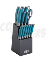 Oster Oster Lindbergh 14pc Cutlery Set Teal