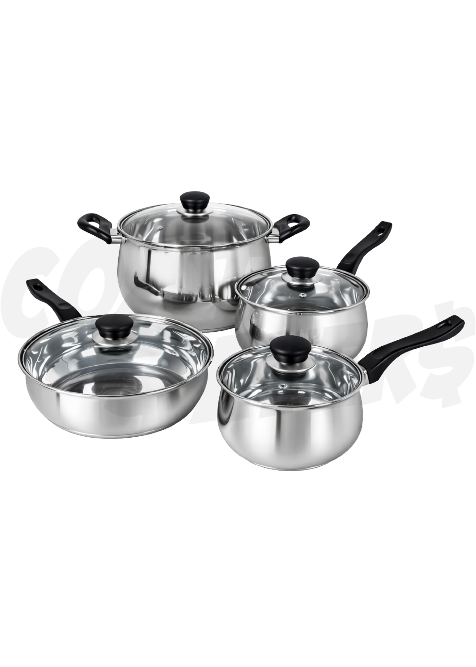 Gibson Oster 8pc S/Steel Cookware Pot Set (Lybra)