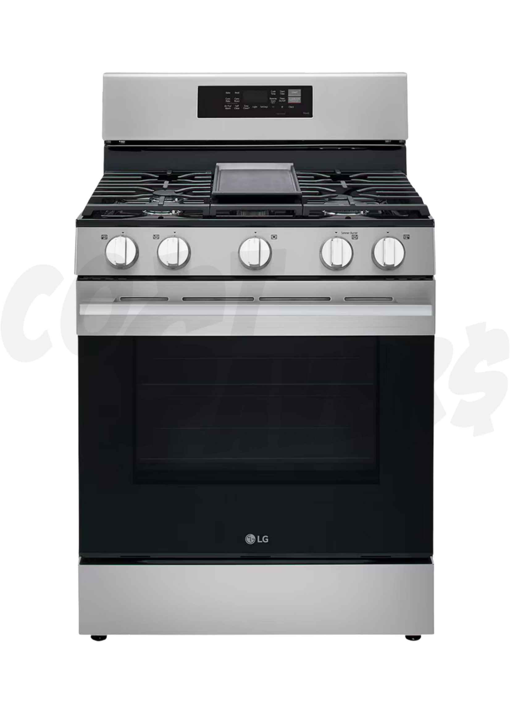 LG LG 30'' 6.3 Cu. Ft. S/Steel Gas Range w/Smart WIFI Start Convection & Air Fry