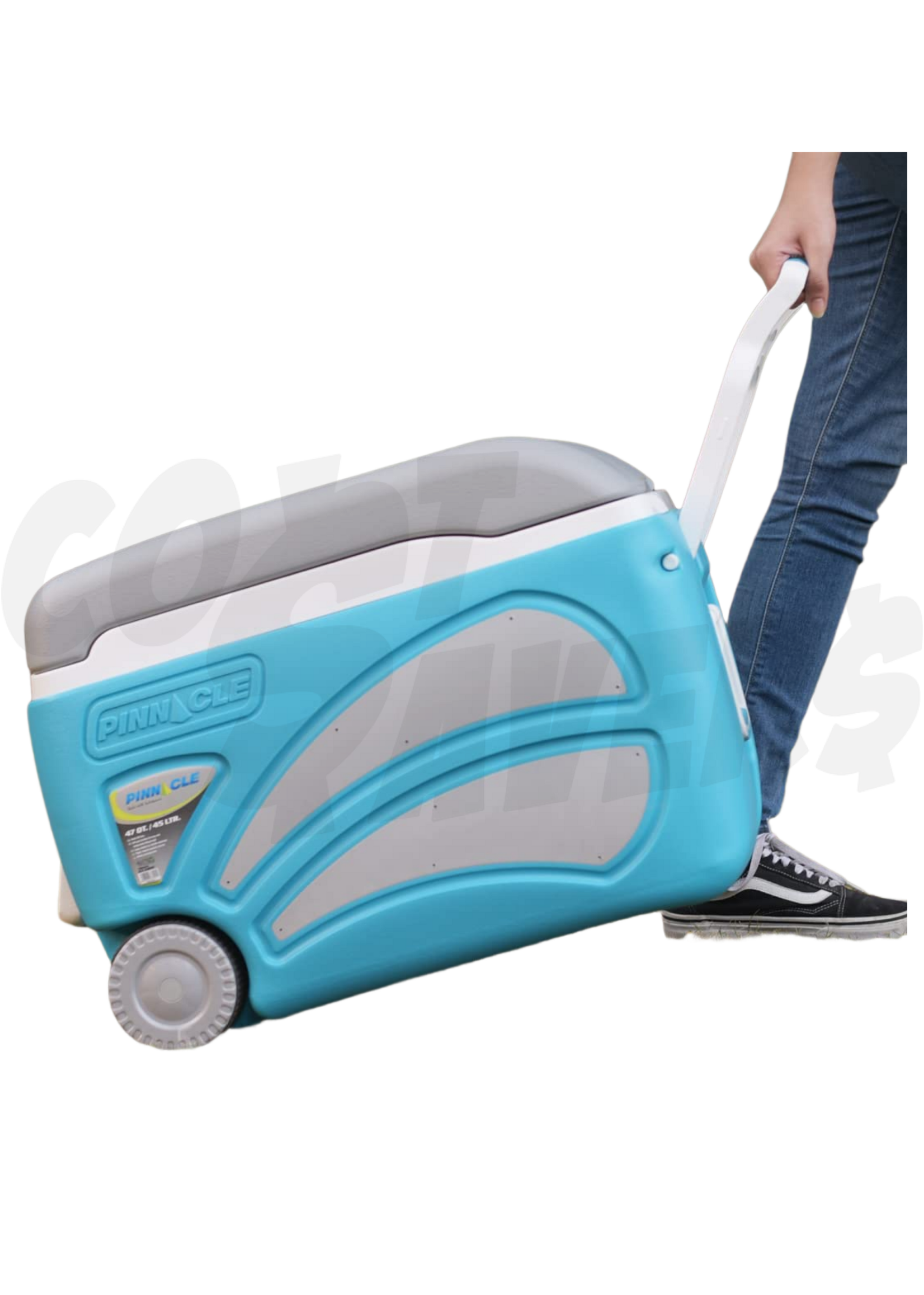 Igloo Pinnacle 47Qt Proxon Roller Cooler (Light Blue)