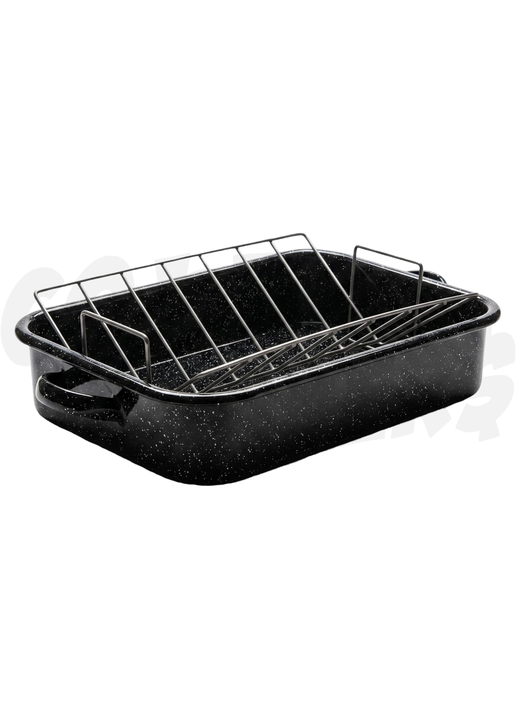 Graniteware Graniteware 18'' Open Roaster w/ V Rack