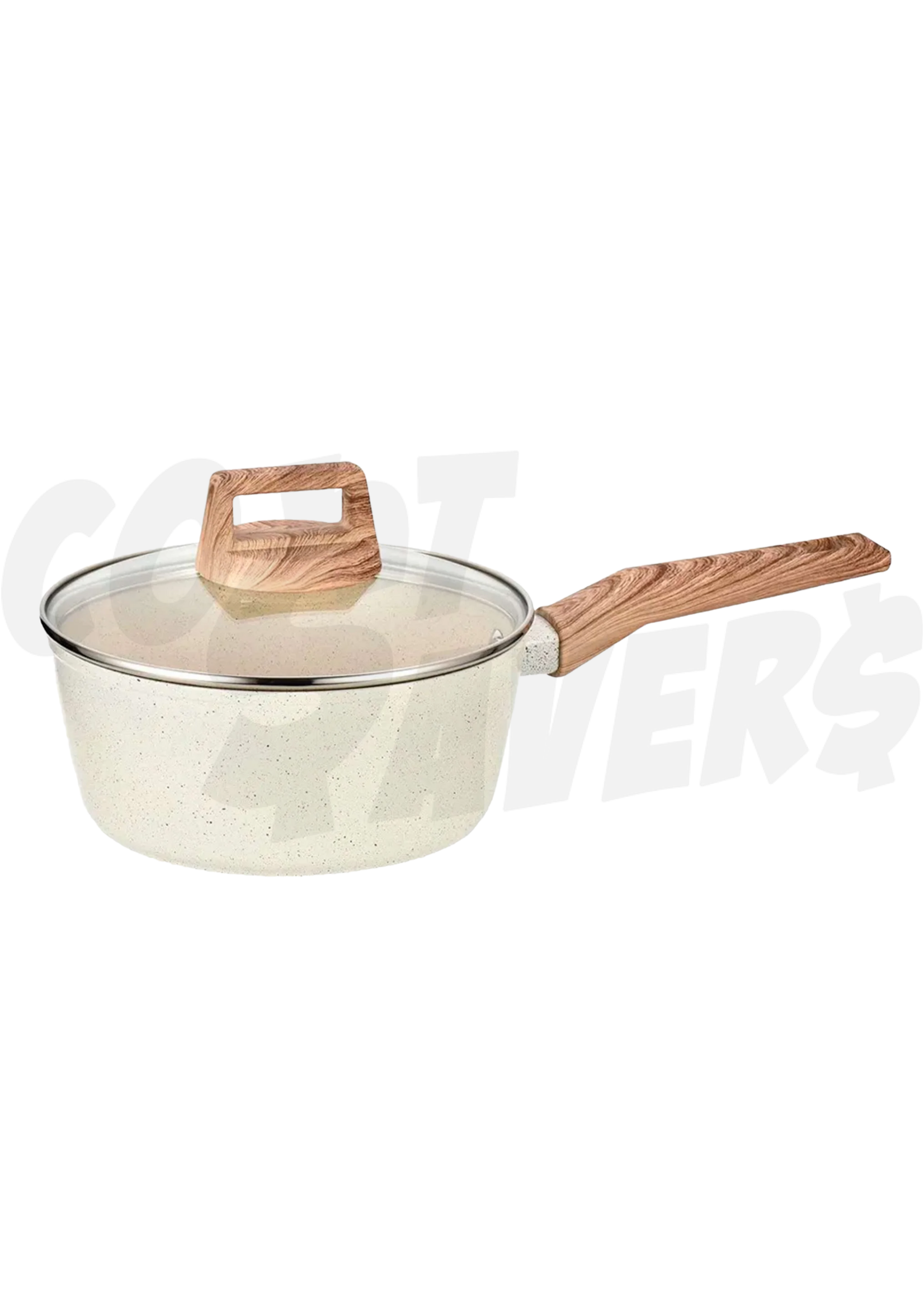 Hamilton Beach Hamilton Beach 2.4QT Beige Marble Sauce Pan