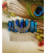 Witch of Walkerville Aura Quartz Moon Hair Comb - Blue