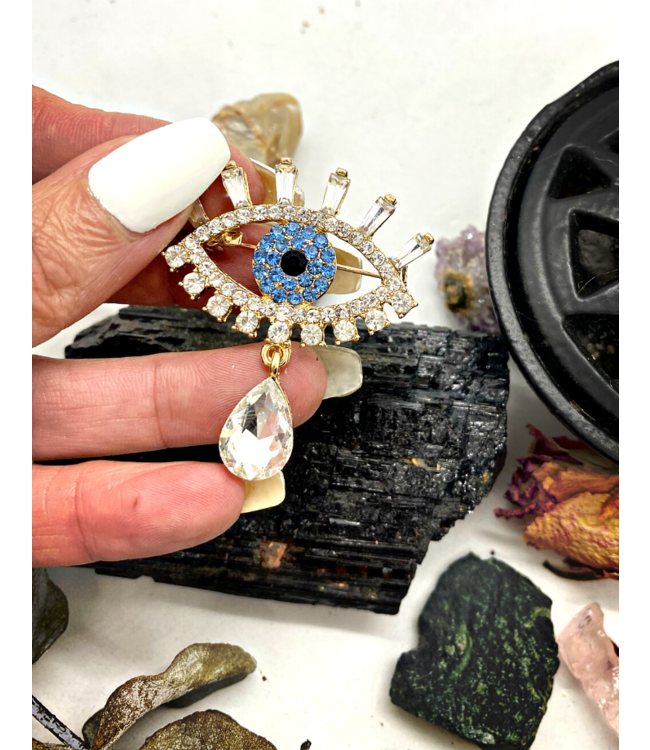 Evil Eye Crystal pin Smudge Metaphysical