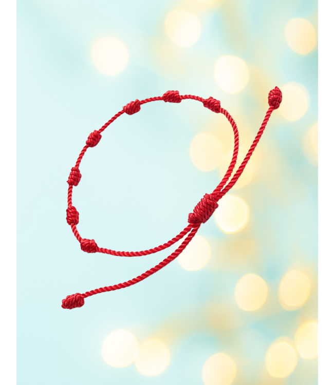 Red Cord & Knot bracelet
