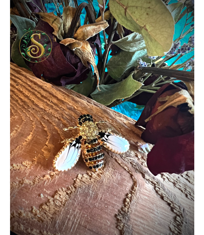 Boho Dream Rhinestone Bee Broach