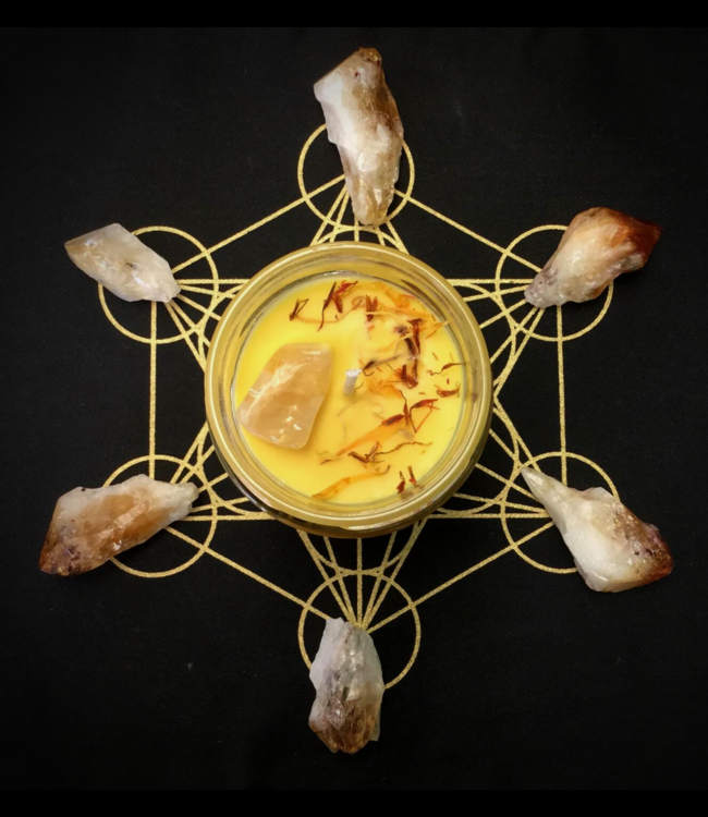 Madame Phoenix Citrine Crystal Spell Candle