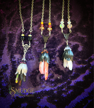 Autumn Moon Fairy Crystal Necklace