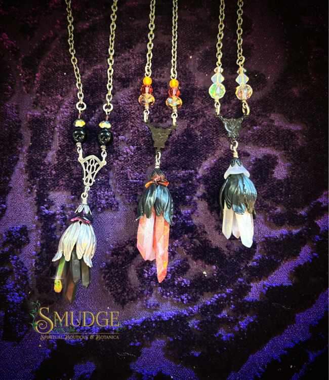 Fairy necklace made sales with swarovski elements