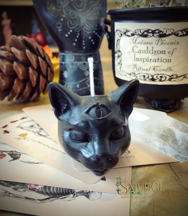 Black Cat Third Eye Candle Smudge Metaphysical