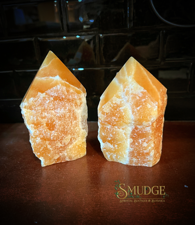 natural Orange Calcite - large points