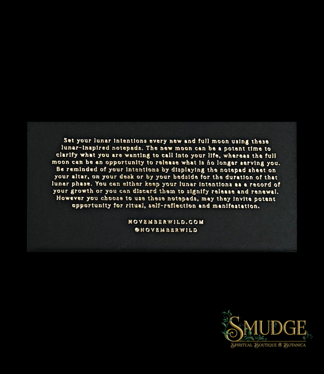 November Wild Lunar Notepad Set - Onyx