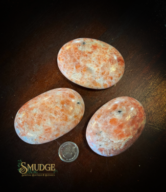 natural Sunstone Palm Stone Large