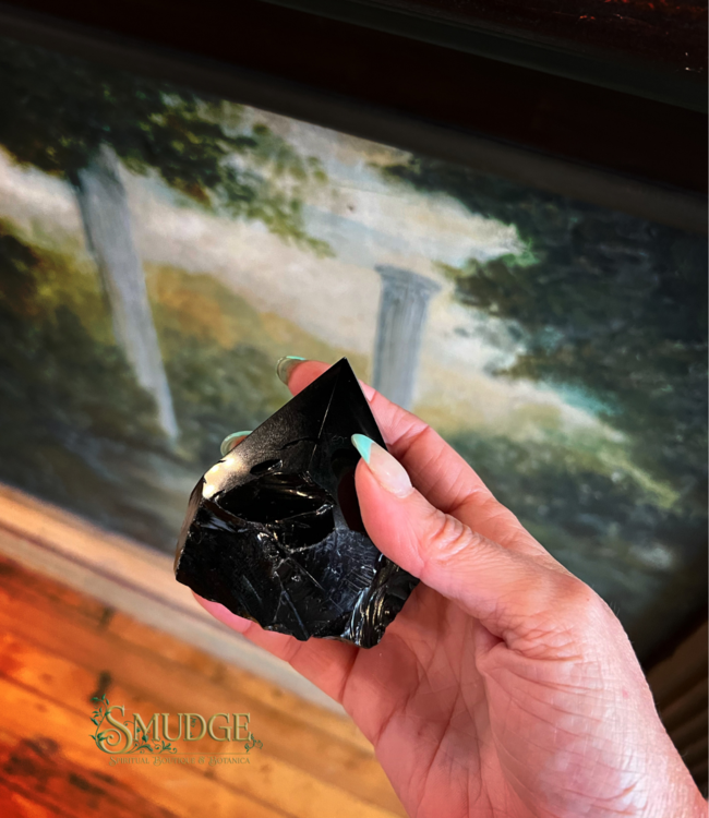 natural stone Black Obsidian Point