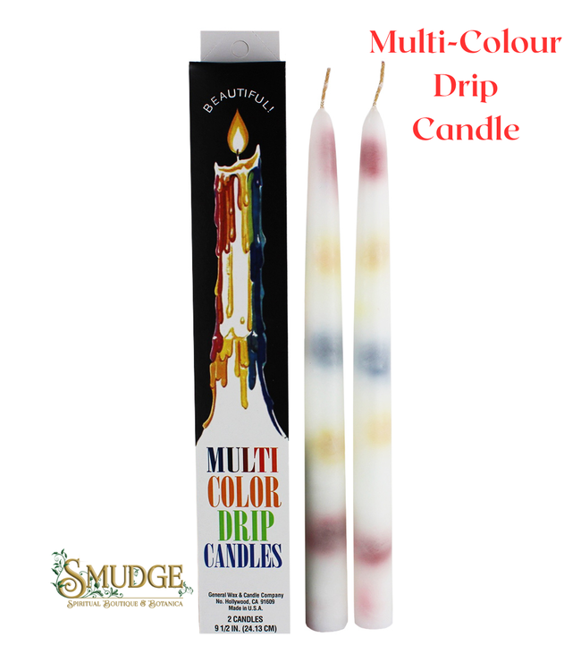 Candle Multi-colour Drip (2 pk)