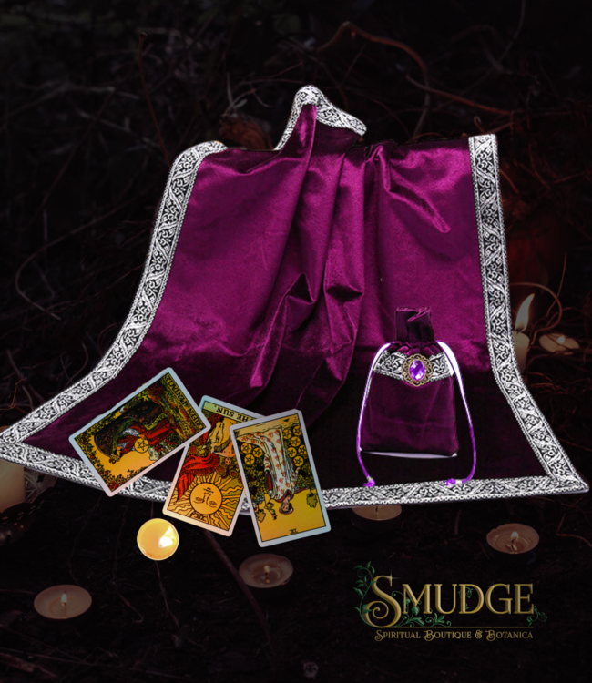 Witch of Walkerville Velvet  Tarot Cloth & Bag Divination Set