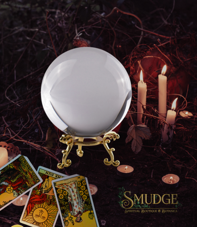 Divination Crystal Ball with Gold Stand