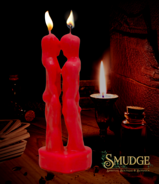 Face to Face Lover Figure Candle Red