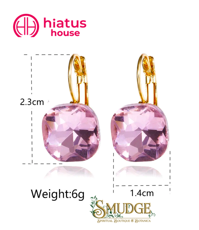 Auragem Purple Crystal Earrings