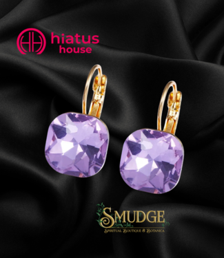 Auragem Purple Crystal Earrings