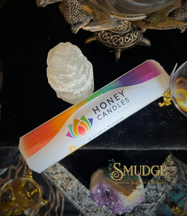 Honey Candles 8 Chakra Tealights Beeswax