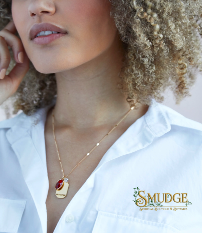 Foxy January Birthstone Necklace - Garnet
