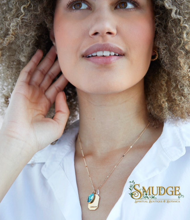 Foxy March Birthstone Necklace - Aquamarine