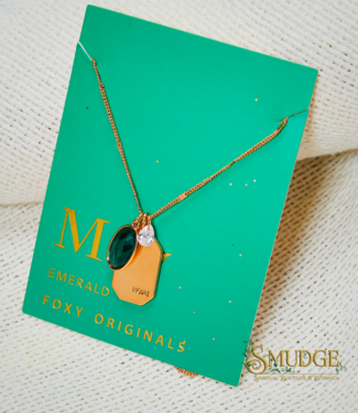 Foxy May Birthstone Necklace - Emerald