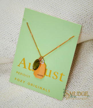 Foxy August Birthstone Necklace - Peridot