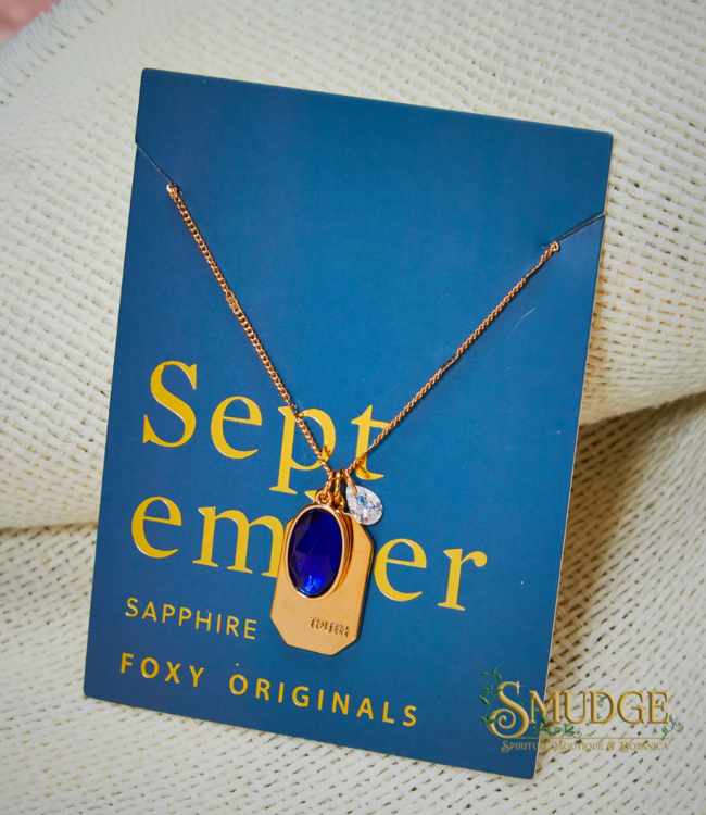 Foxy September Birthstone Necklace - Sapphire
