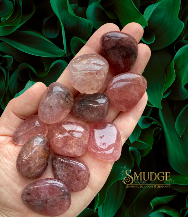 natural Strawberry Quartz tumbled