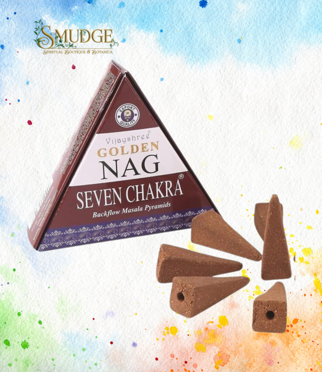 Golden Nag Seven Chakra Backflow Incense