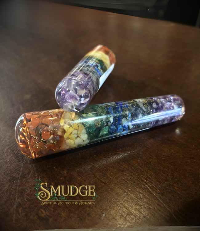 SM Gems Teardrop Chakra Orgonite Wand