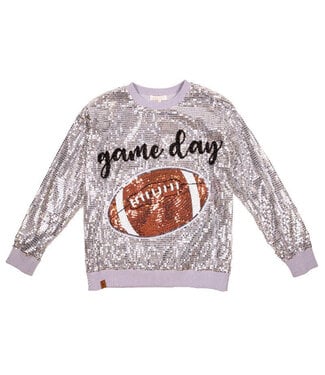 SEQUIN  GAME DAY SWEATER L