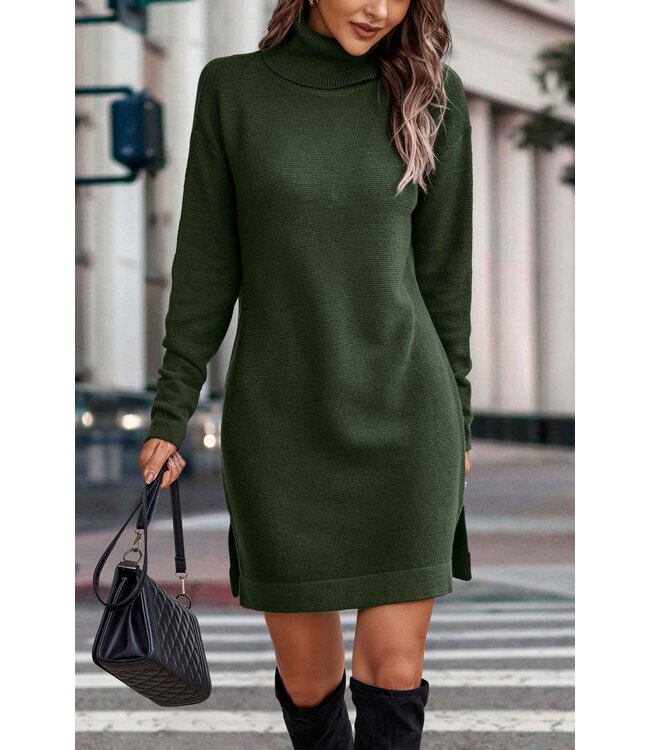 SUPREME FASHION ROLL NECK SWEATER DRESS