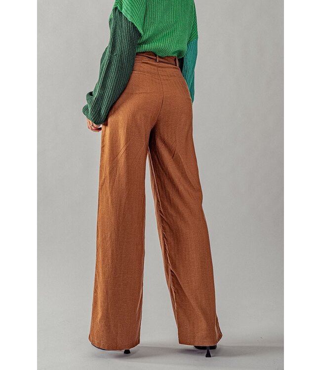 TIE WIDE LEG PANTS (0647-2407