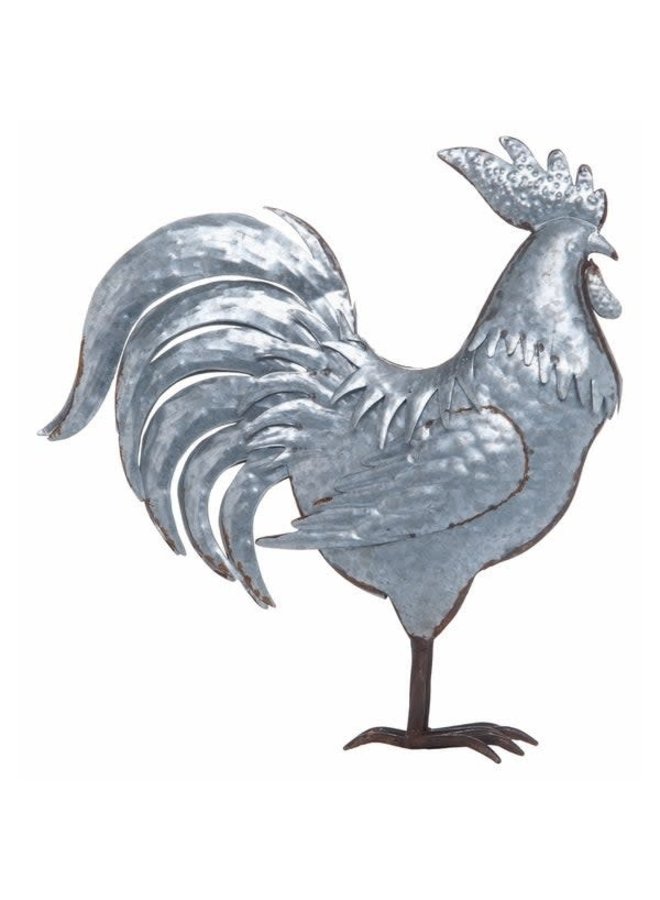 Metal Silver Spring Farmhouse Rooster Decor Diamond Royal Tack Metal Silver Spring Farmhouse Rooster
