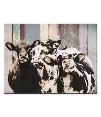 Farmhouse Cattle Canvas Wall Art 16x20