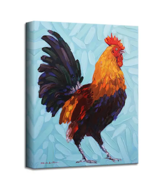 Strut Rooster Canvas Wall Art 16x12