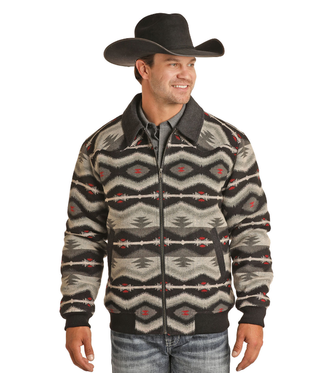 mens aztec wool jacket
