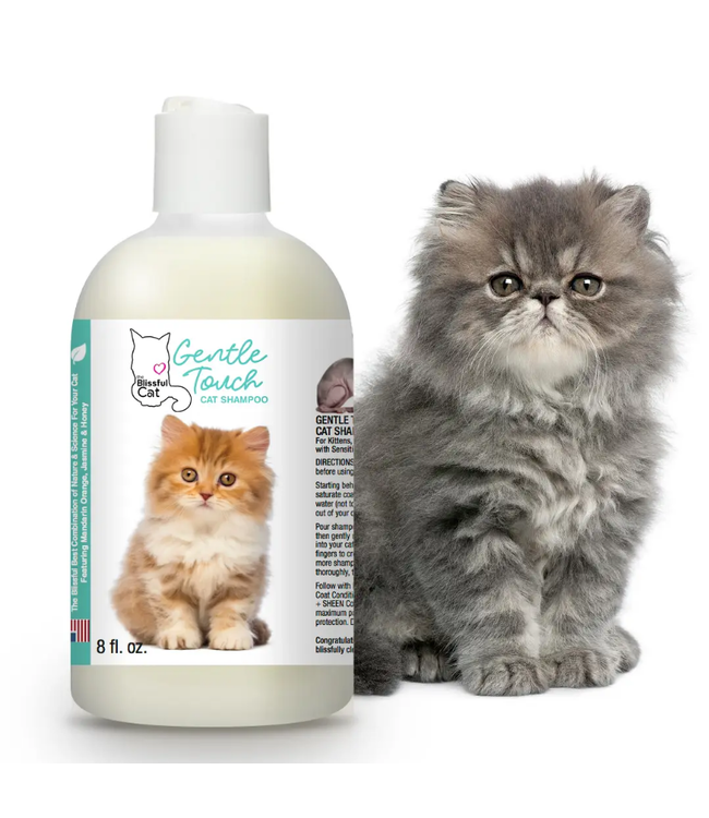 The Blissful Cat Gentle Touch Cat Shampoo - Kittens, Senior & Sensitive Cats 4oz