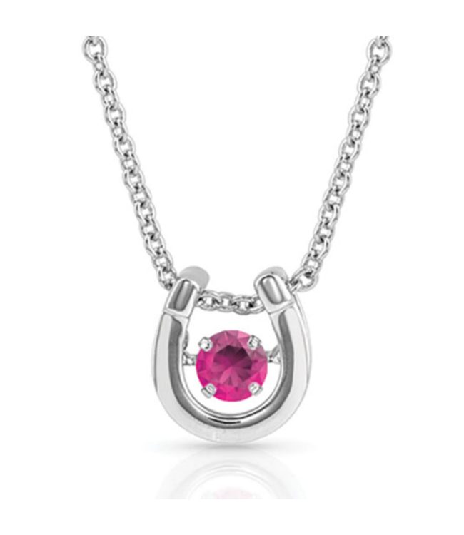 Montana Silversmith Dancing Birthstone Horseshoe Necklace